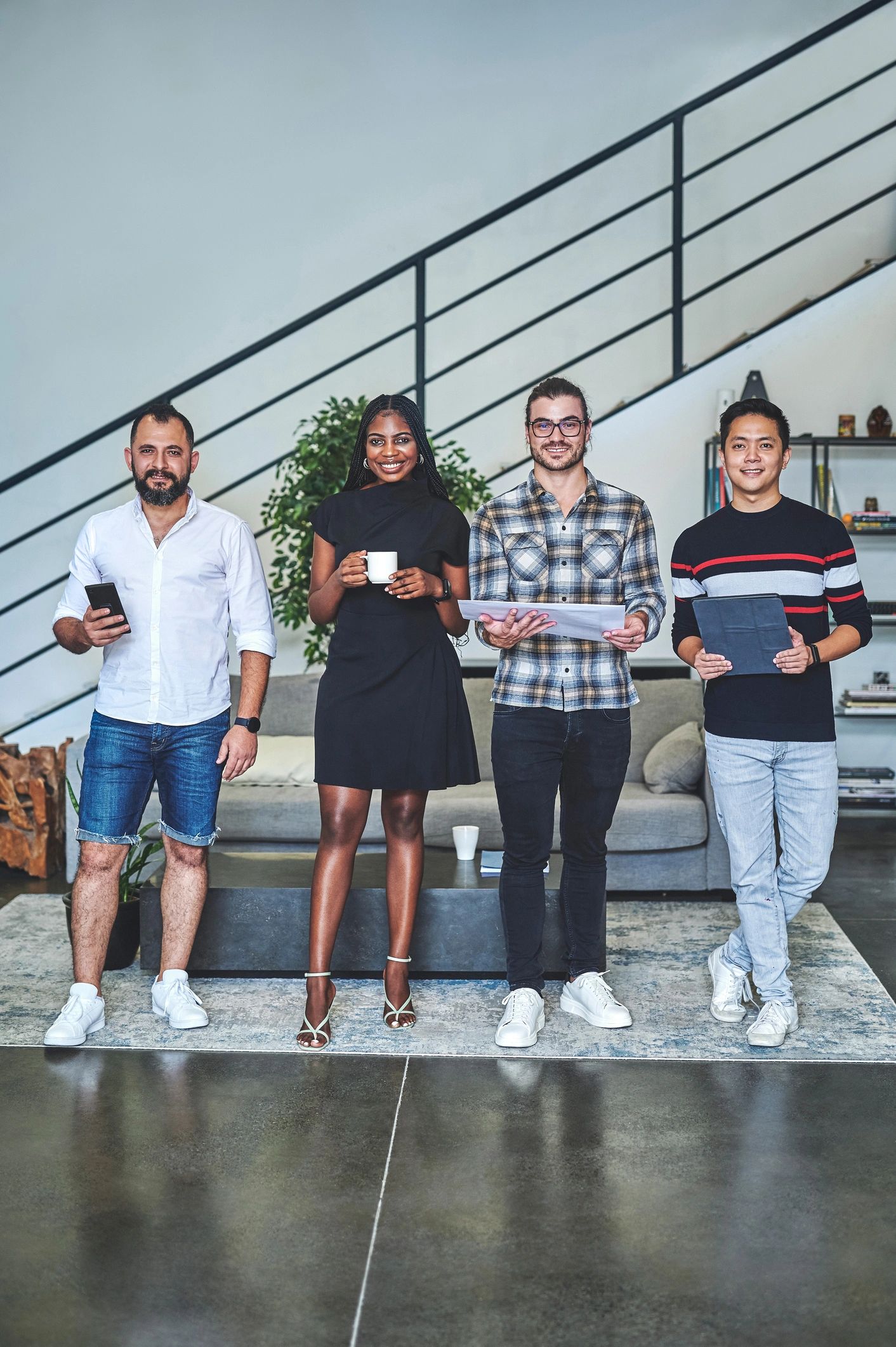 Creative event team standing together
