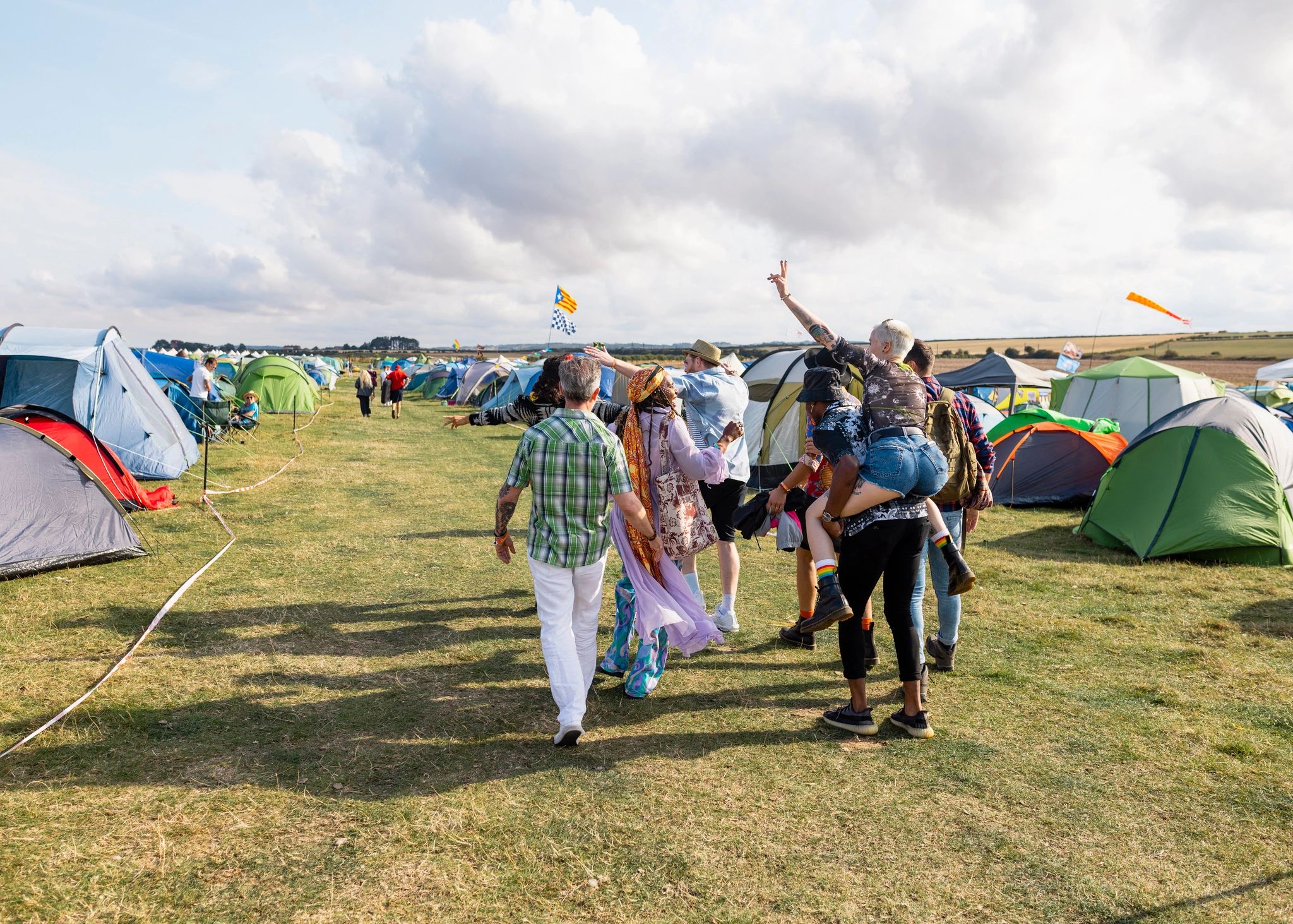 Festival guests celebrating together